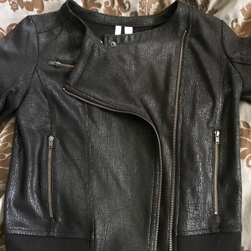 EUC Frenchi GREAT black moto jacket!! Very soft, stretchy!